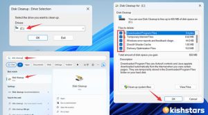 پاک کردن کش ویندوز 11 به روش Disk Cleanup